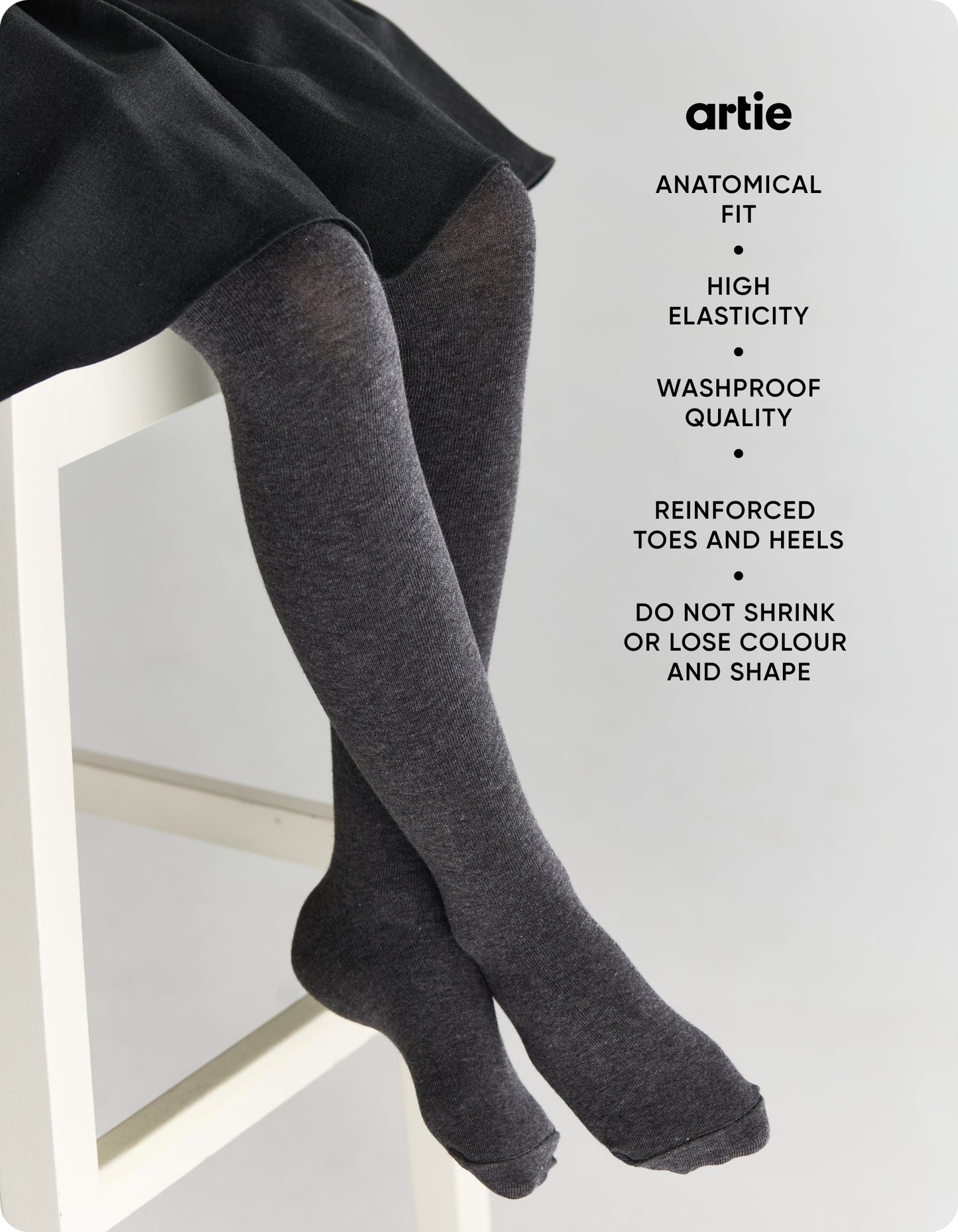 3 Pack Navy Kids School Tights - Plain