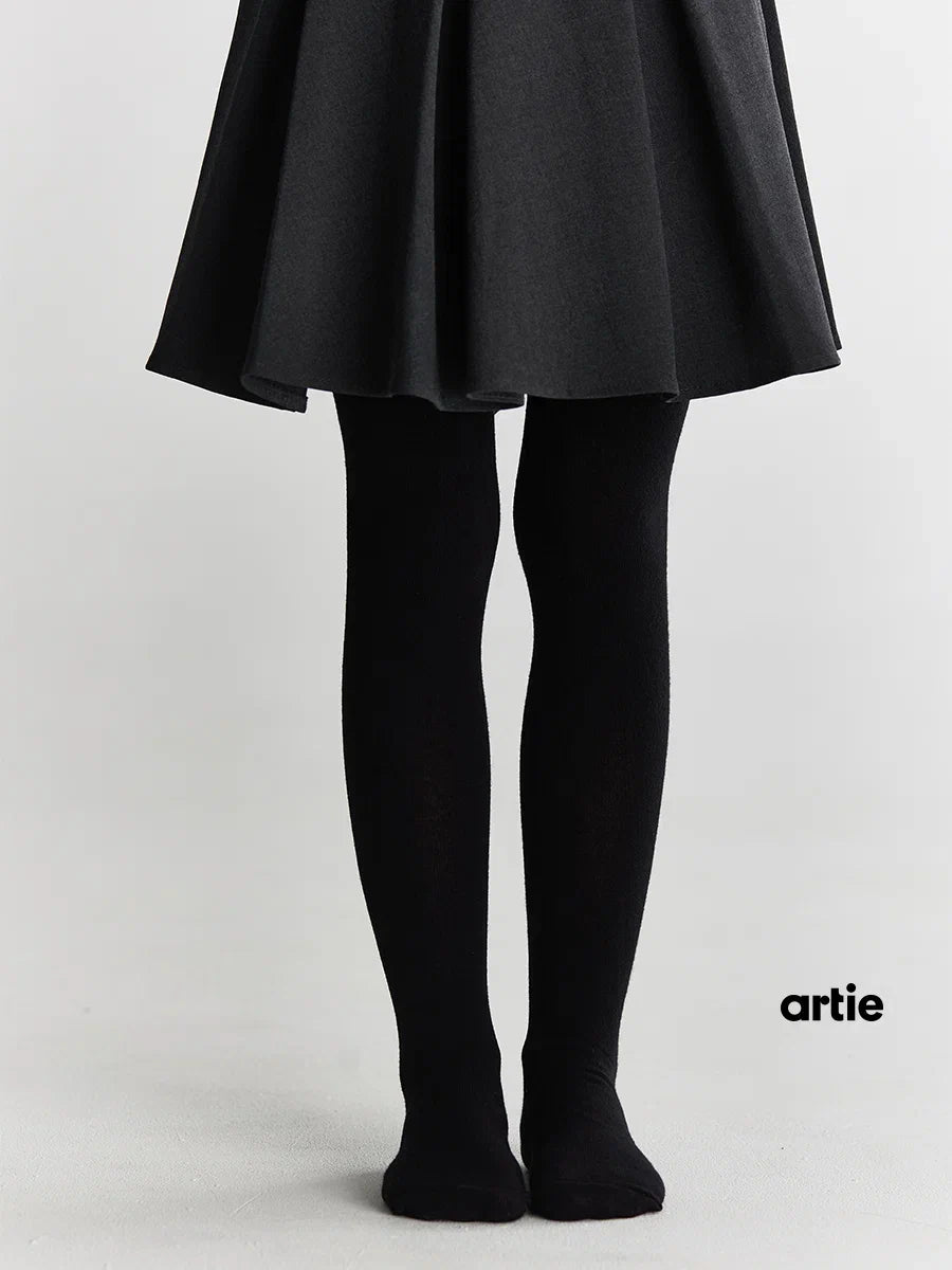 3 Pack Black Kids School Tights - Plain