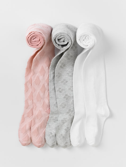 3 Pack Kids Tights - Patterned