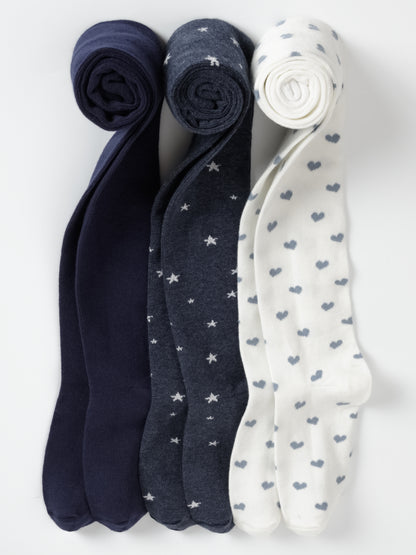 3 Pack Kids Tights - Patterned