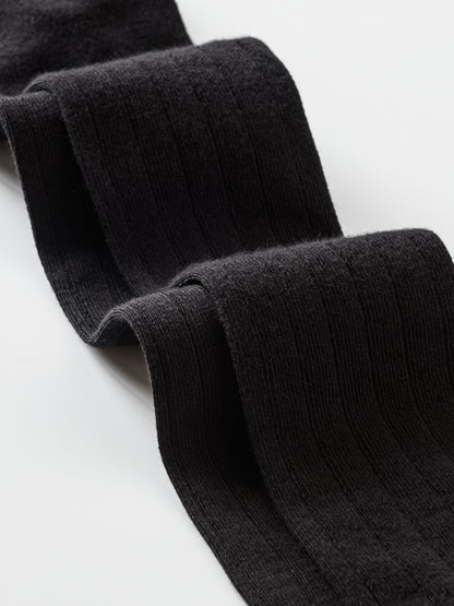 3 Pack Black Kids School Tights - Ribbed