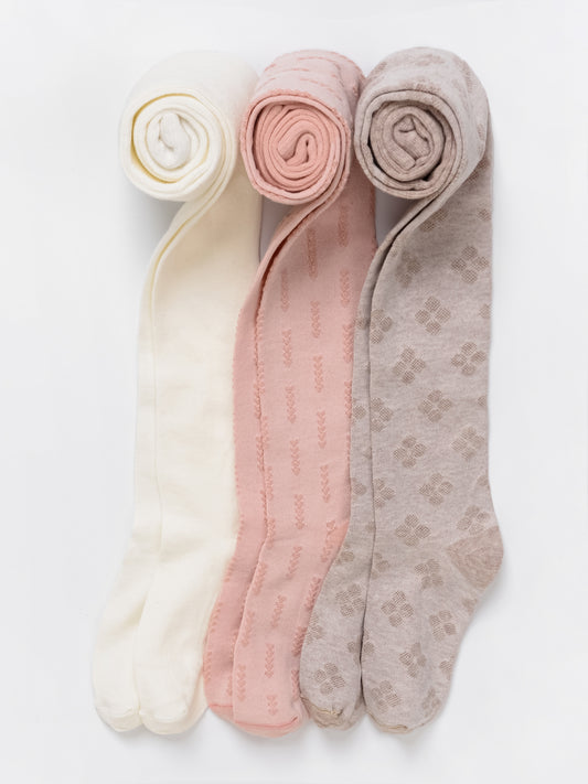 3 Pack Kids Tights - Patterned IPB