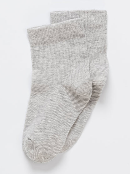 Light Grey Cotton Kids Socks for School