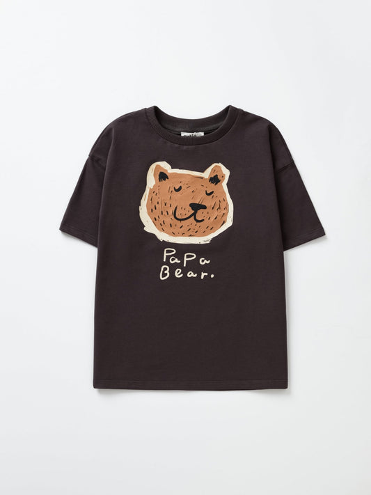 Baby Boy Bear Print Short Sleeve T - Shirt - Artie Kids UK