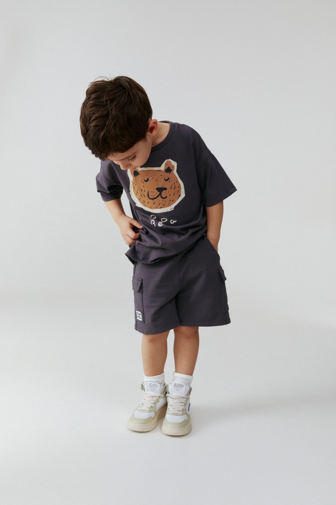 Baby Boy Bear Print Short Sleeve T - Shirt - Artie Kids UK