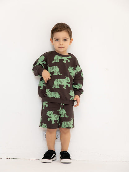 Baby Boy Black Printed Short - Artie Kids UK