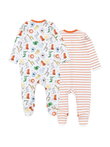 Baby Boy Cotton Sleepsuits - Pack of 2 - Artie Kids UK