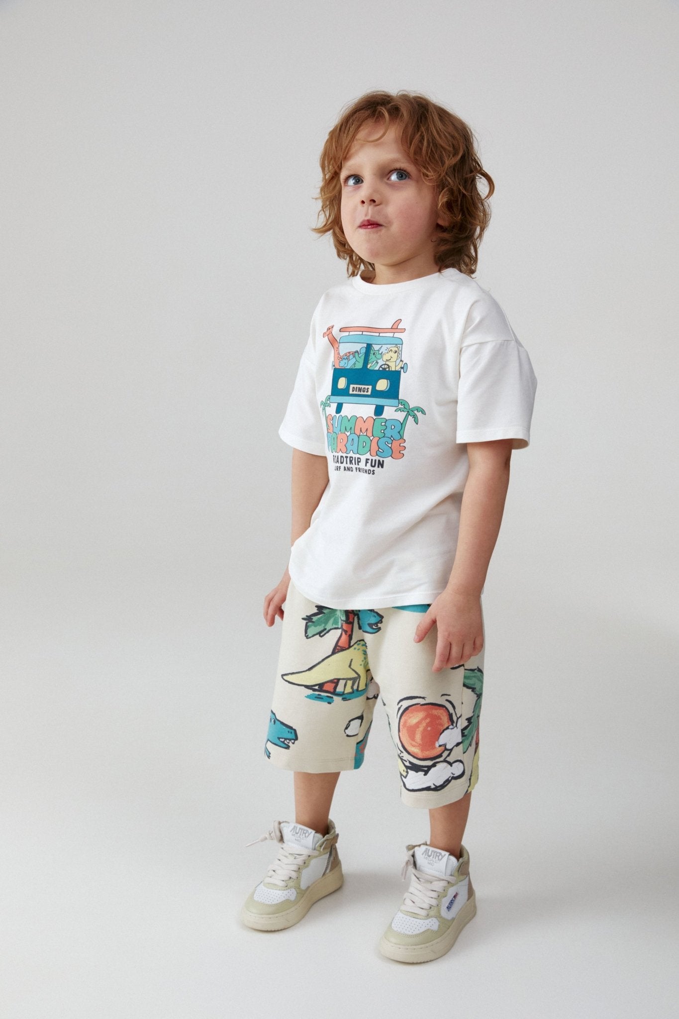 Baby Boy Dinosaur Print Short Sleeve T - Shirt - Artie Kids UK