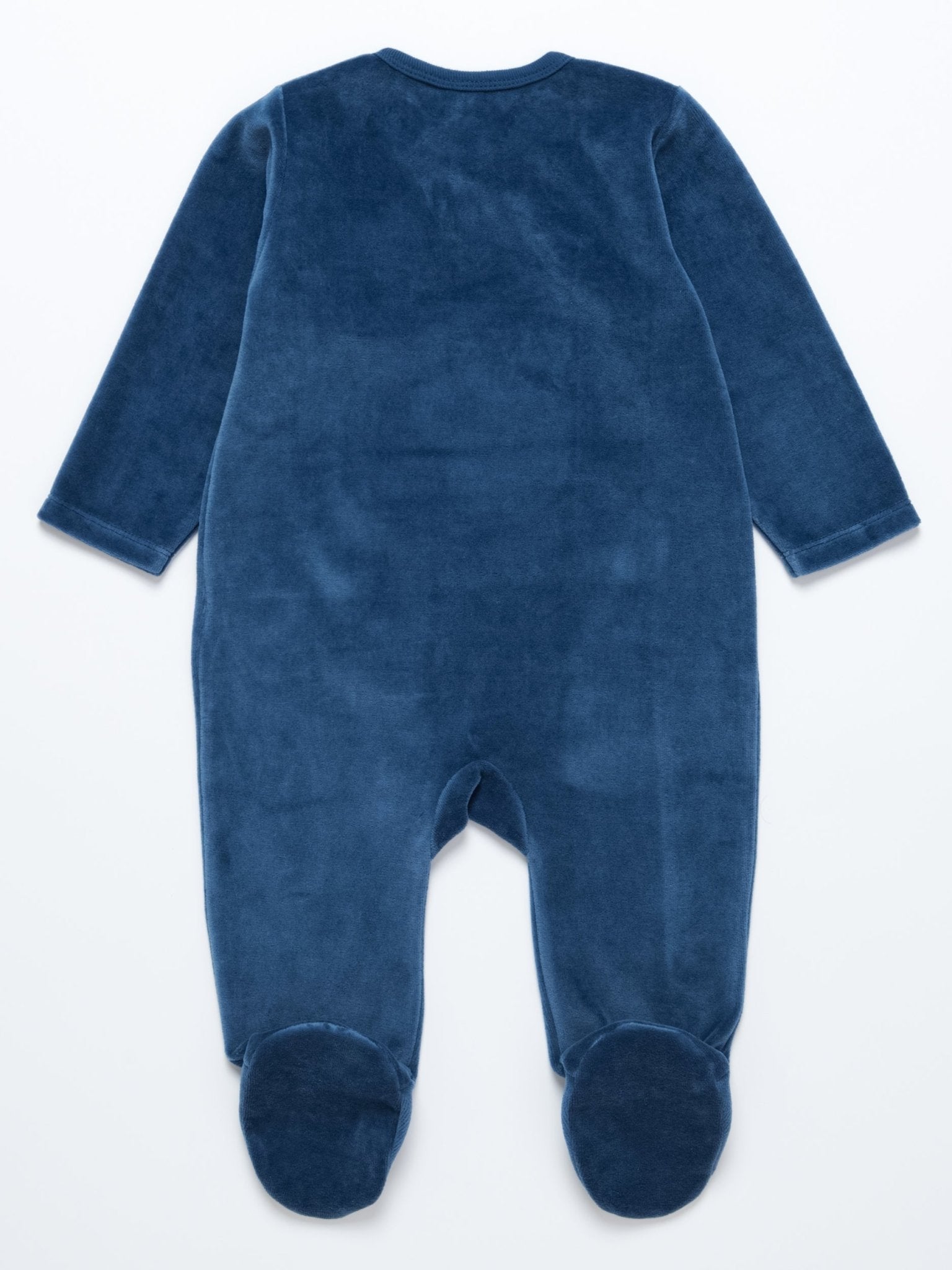 Baby Boy Navy Velvet Sleepsuit - Artie Kids UK