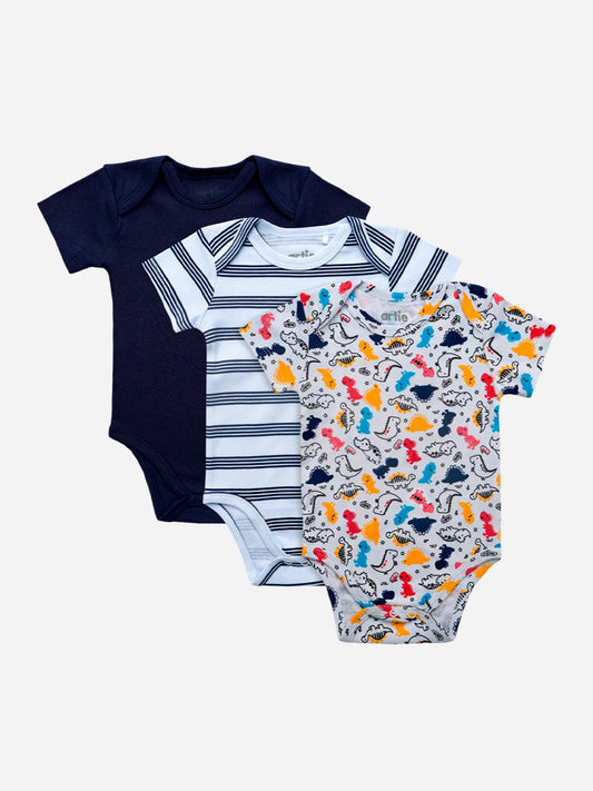 Baby Boy Short Sleeve Bodysuits - Pack of 3 - Artie Kids UK