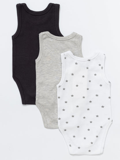 Baby Boy Sleeveless Cotton Bodysuits - Pack of 3 - Artie Kids UK