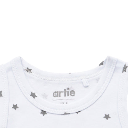 Baby Boy Sleeveless Cotton Bodysuits - Pack of 3 - Artie Kids UK