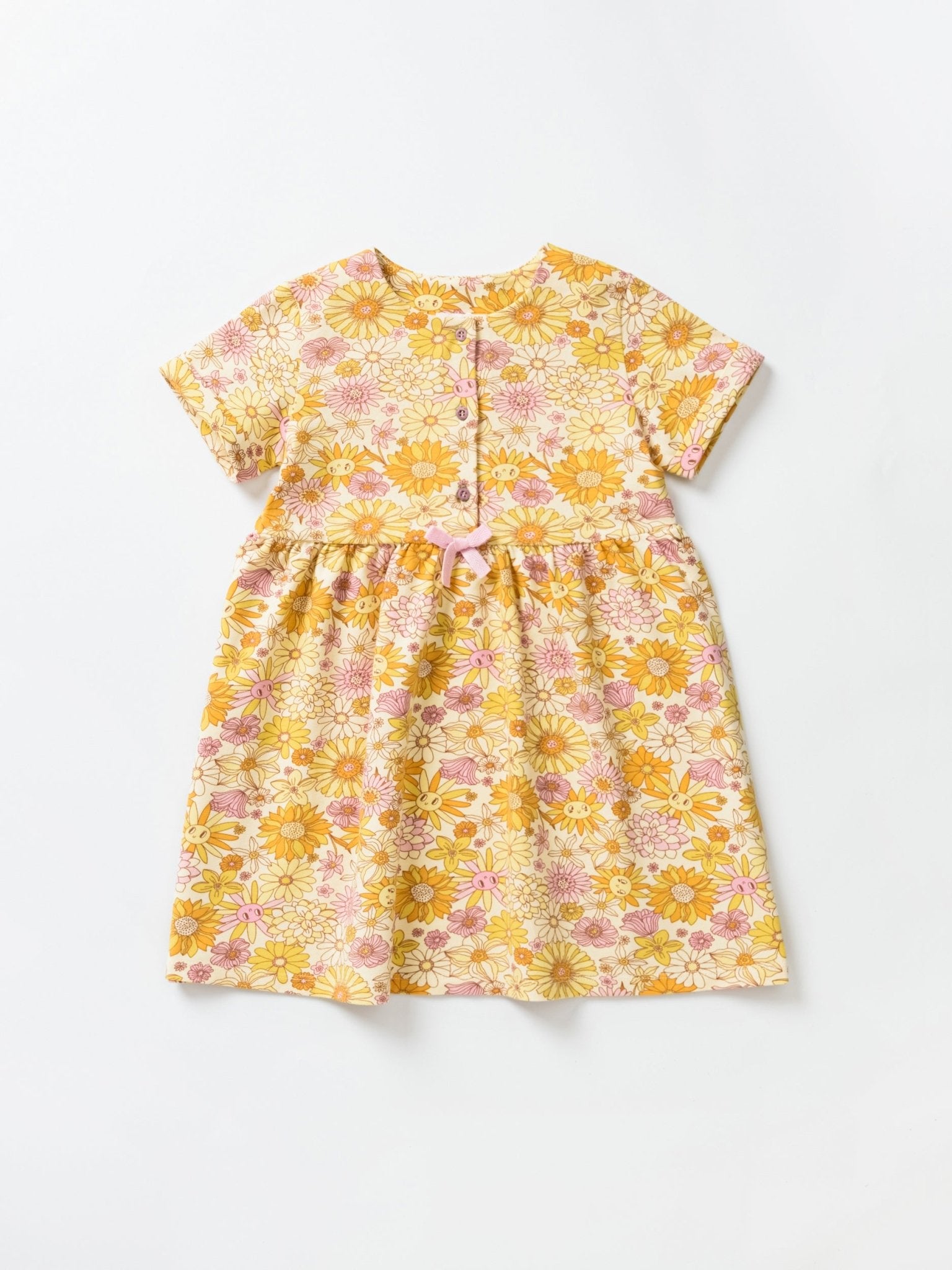 Baby Girl Floral Short Sleeve Summer Dress - Artie Kids UK