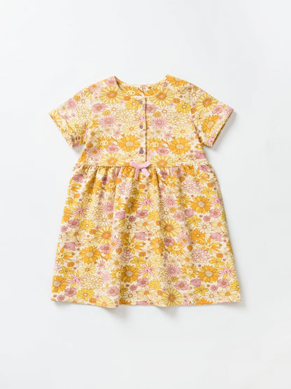 Baby Girl Floral Short Sleeve Summer Dress - Artie Kids UK