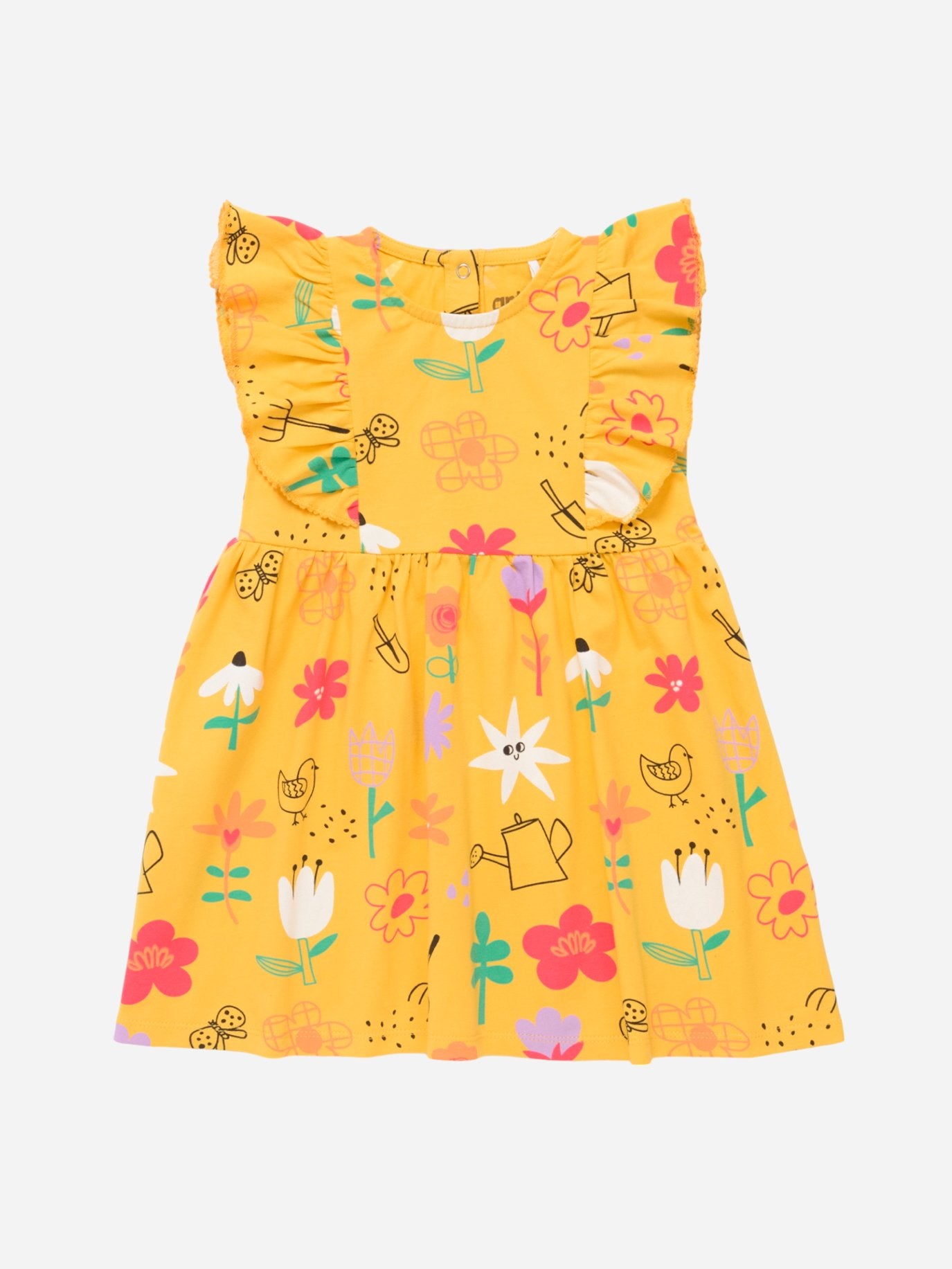 Baby Girl Frill Sleeve Dress - Artie Kids UK