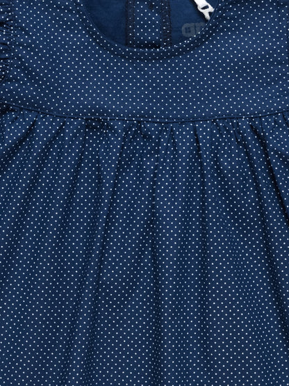 Baby Girl Navy Frill Summer Dress - Artie Kids UK