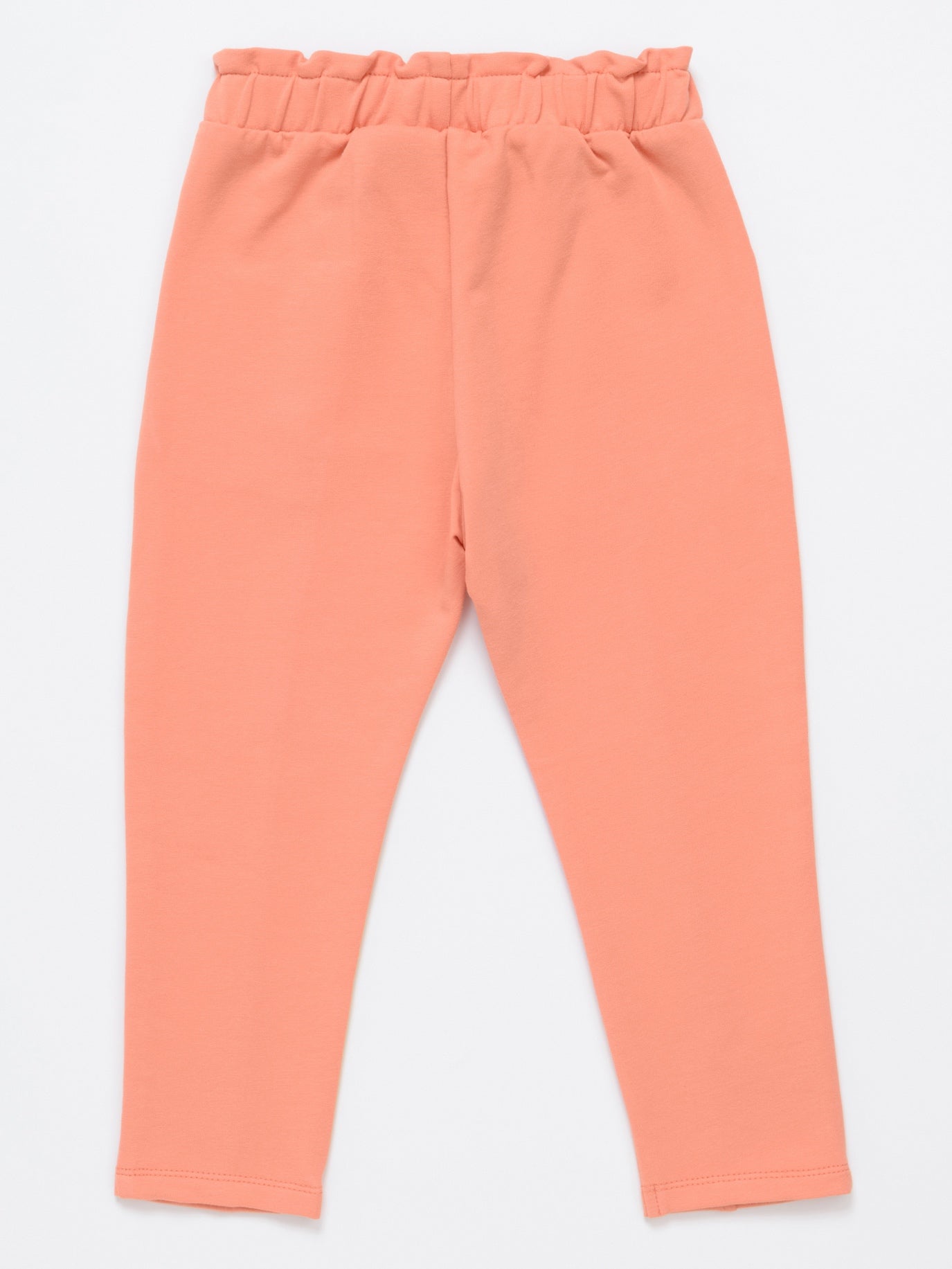 Baby Girl Peach Flower Printed Trousers - Artie Kids UK