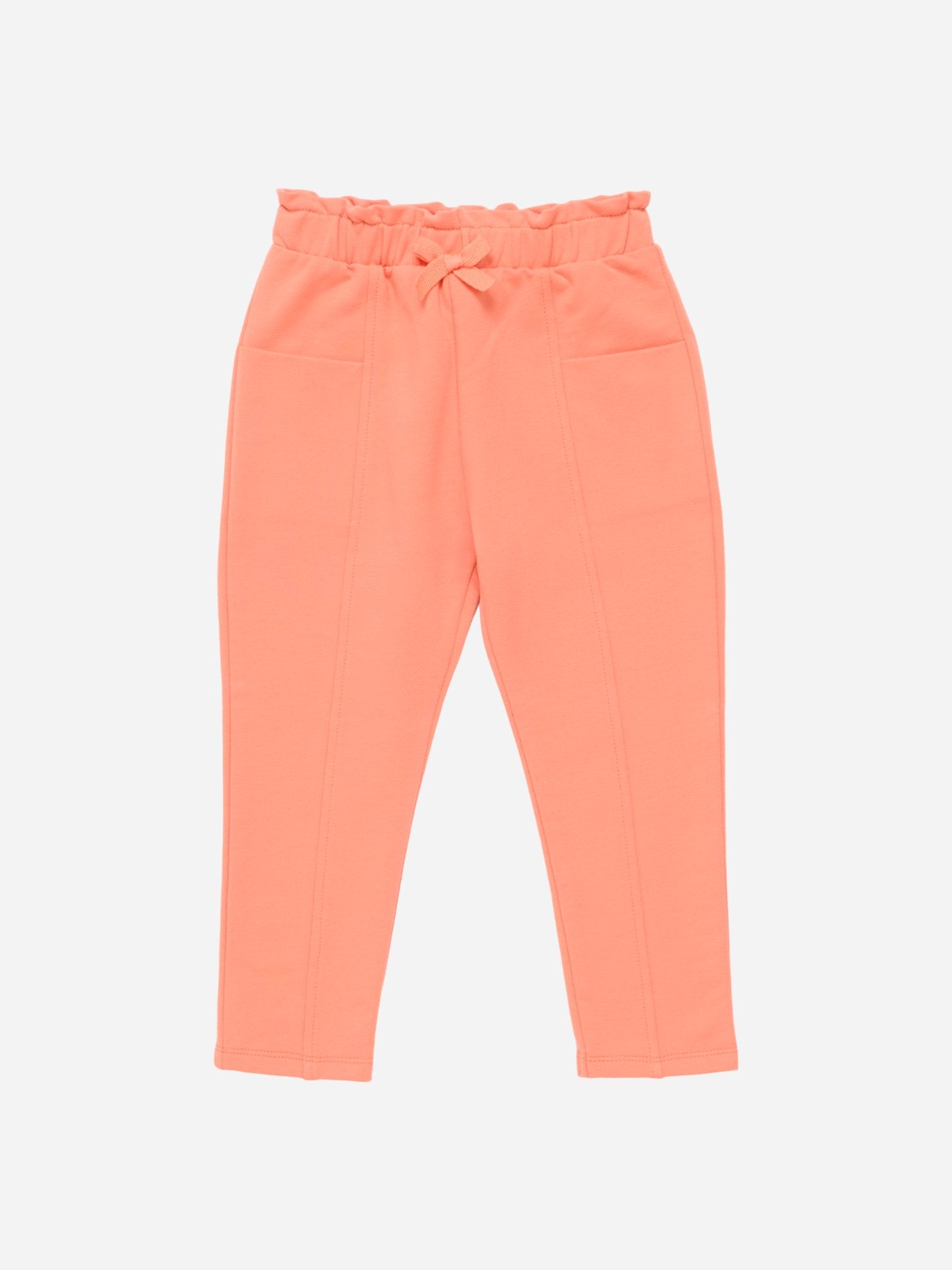 Baby Girl Peach Flower Printed Trousers - Artie Kids UK