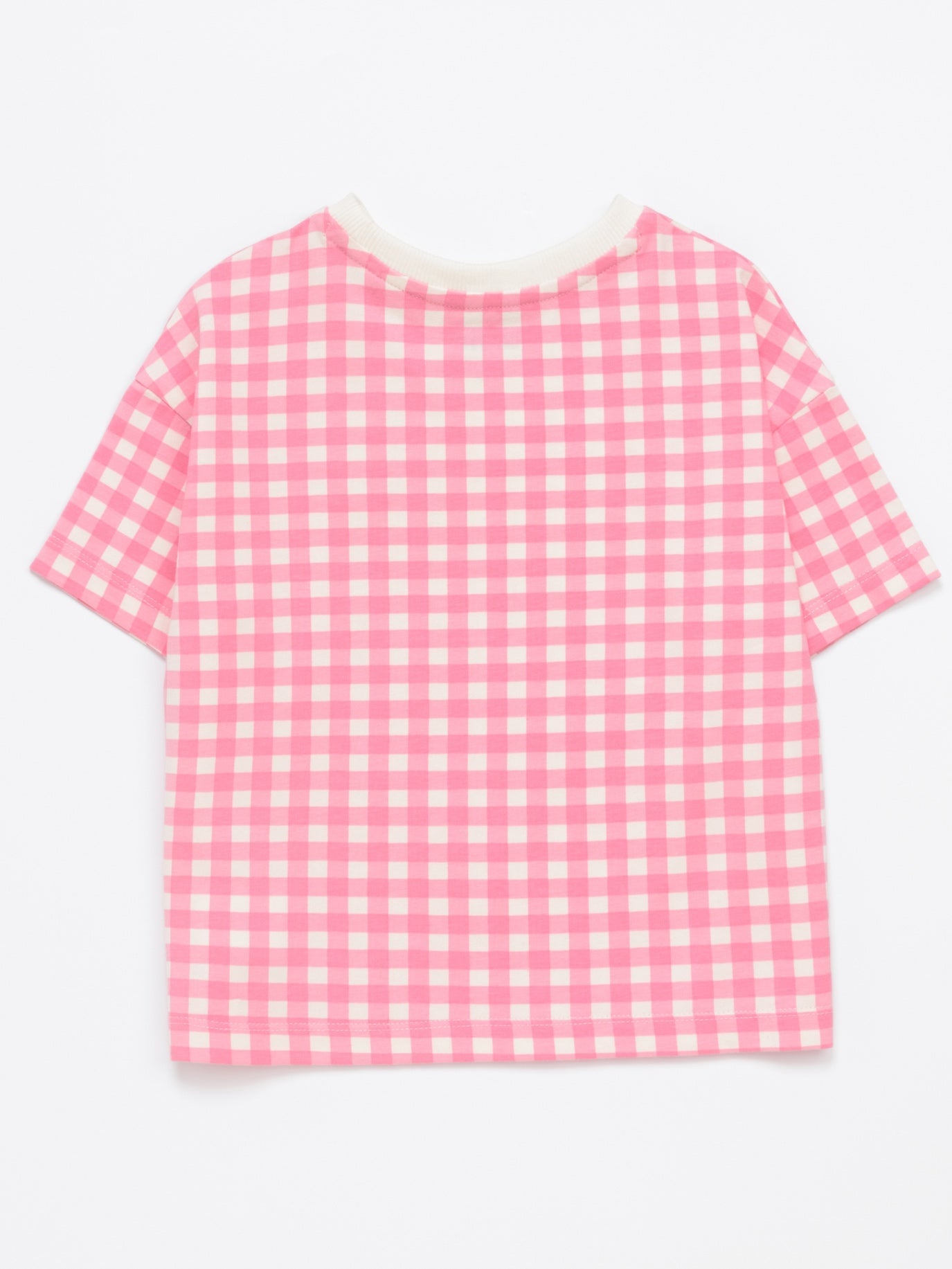 Baby Girl Pink Checkered Short Sleeve T - Shirt - Artie Kids UK