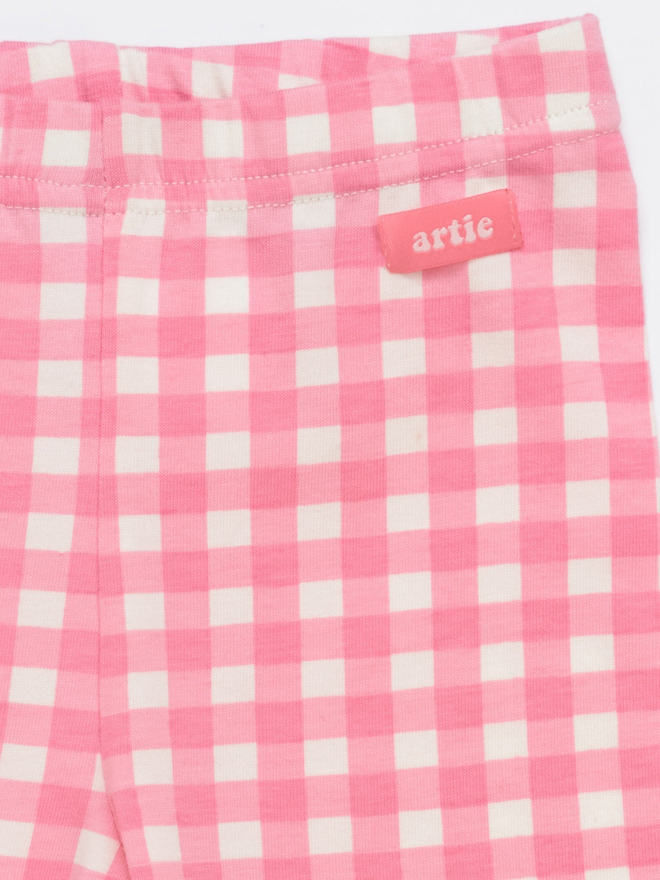 Baby Girl Pink Checkered Trousers - Artie Kids UK