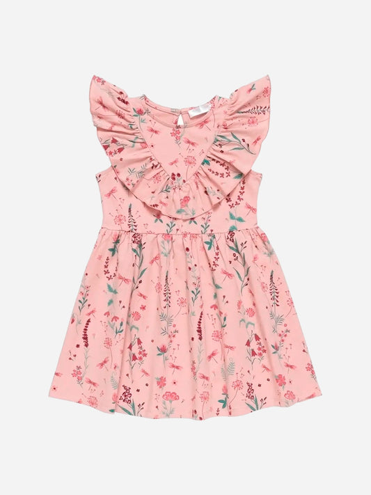 Baby Girl Pink Floral Sleeveless Summer Dress - Artie Kids UK