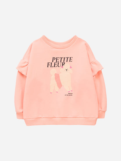 Baby Girl Pink Frill Sweatshirt - Artie Kids UK