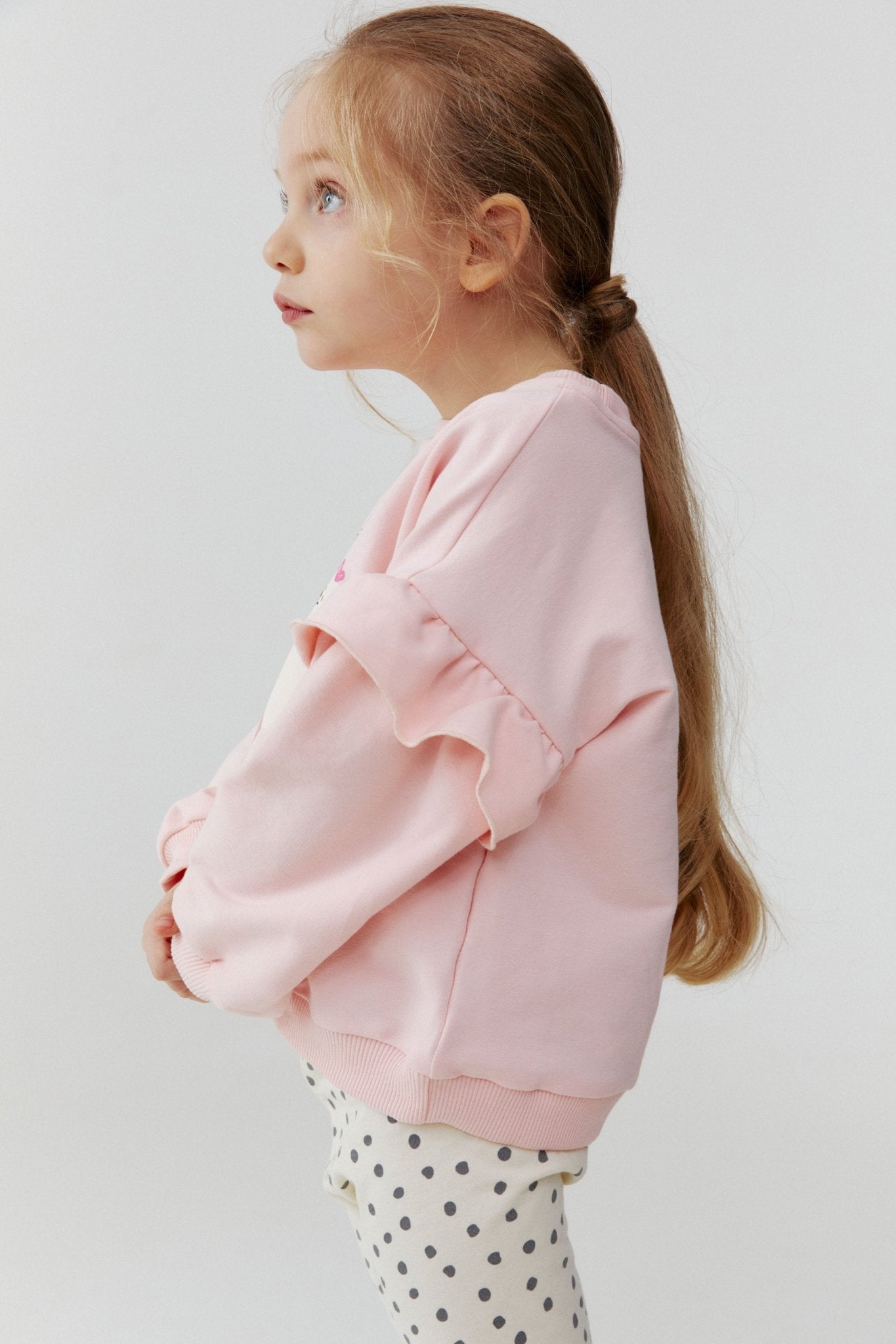 Baby Girl Pink Frill Sweatshirt - Artie Kids UK