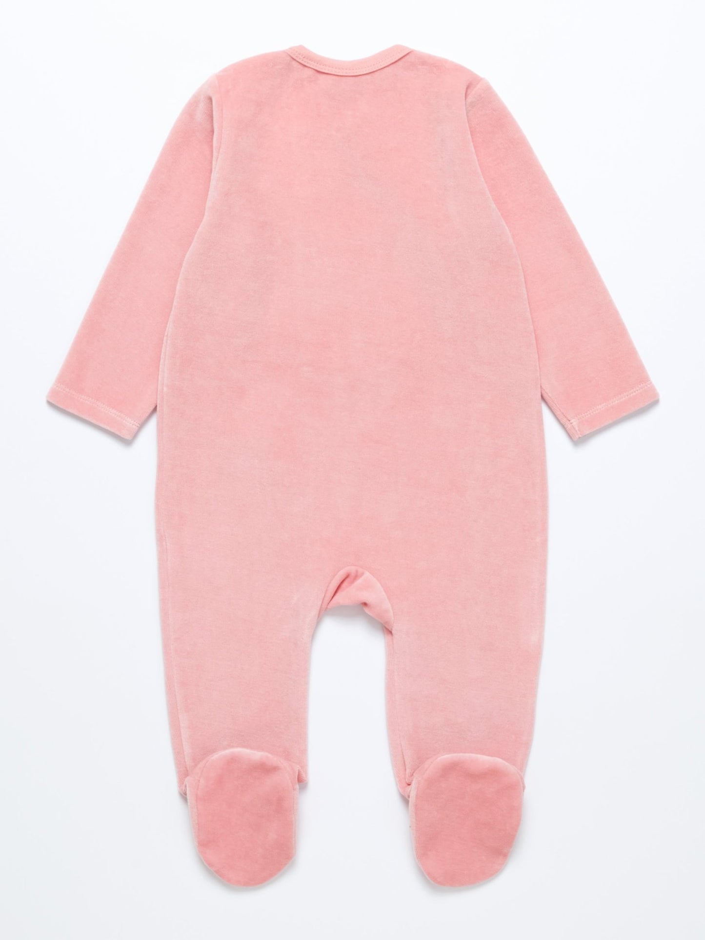 Baby Girl Pink Velvet Sleepsuit - Artie Kids UK