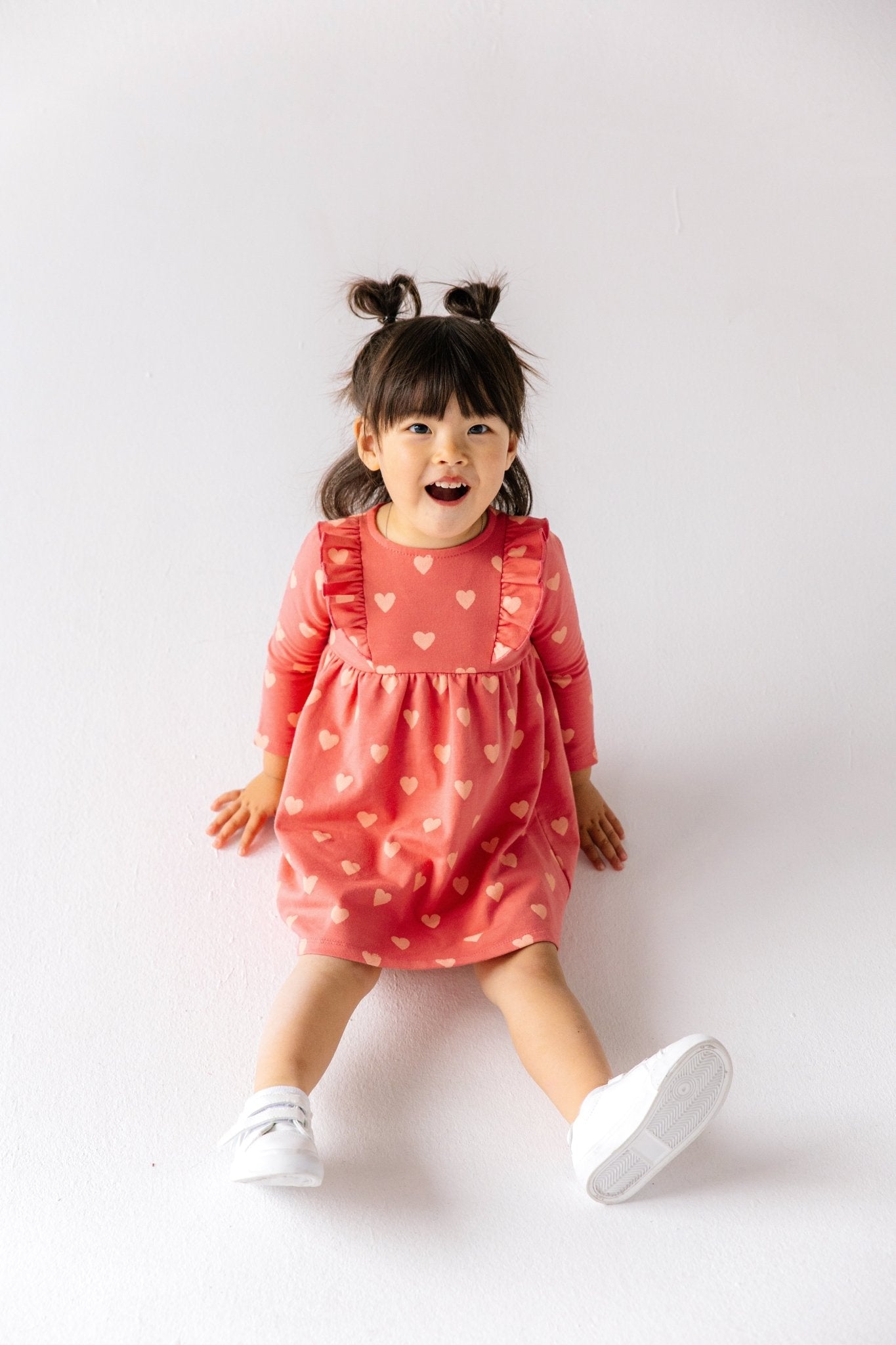 Baby Girl Red Long Sleeve Summer Dress - Artie Kids UK