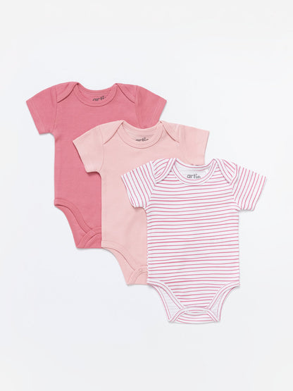 Baby Girl Short Sleeve Bodysuits - Pack of 3 - Artie Kids UK