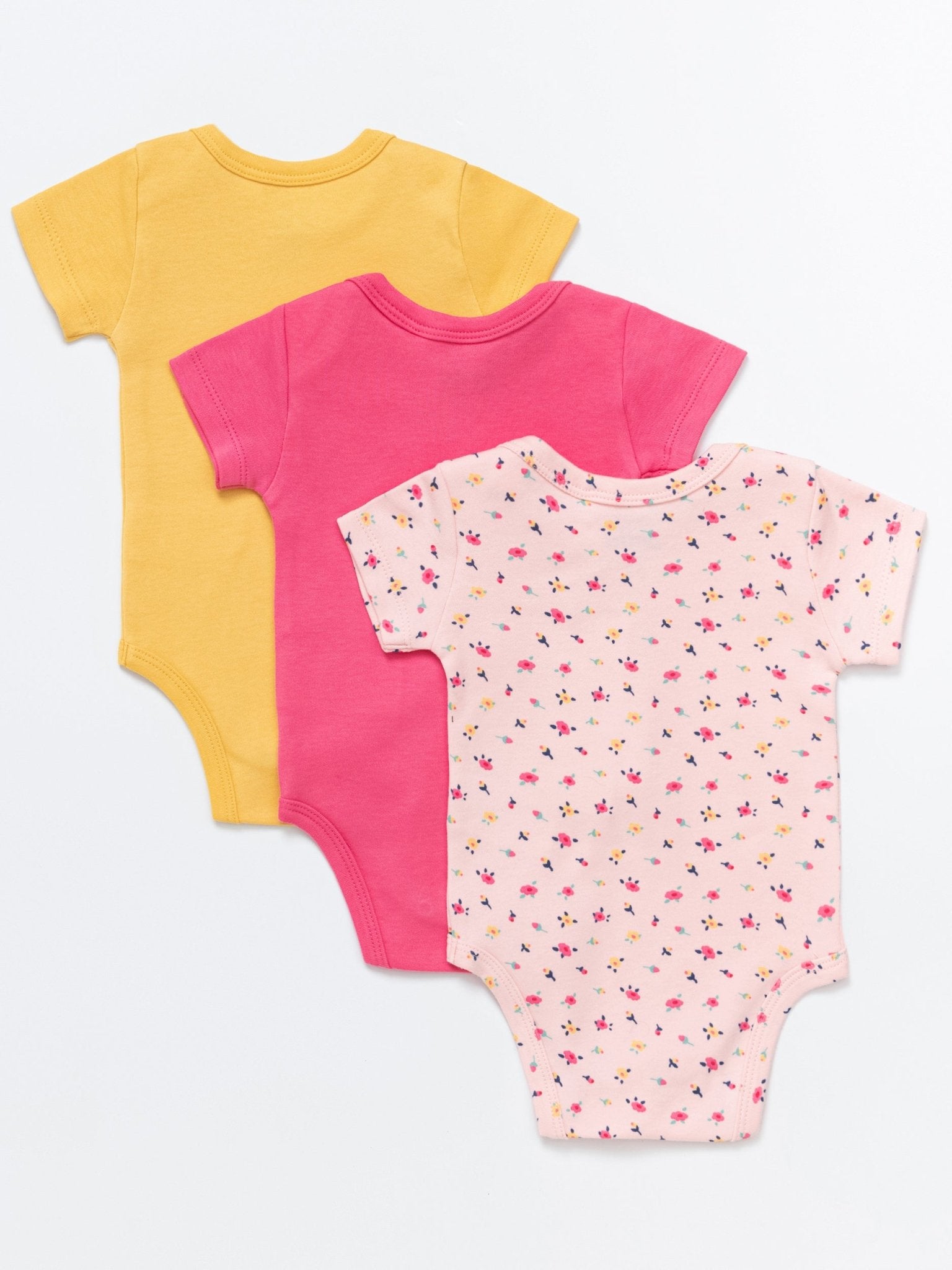 Baby Girl Short Sleeve Bodysuits - Pack of 3 - Artie Kids UK