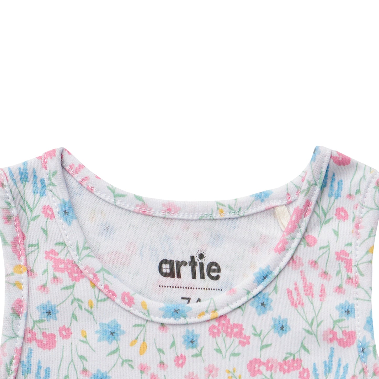 Baby Girl Sleeveless Cotton Bodysuits - Pack of 3 - Artie Kids UK