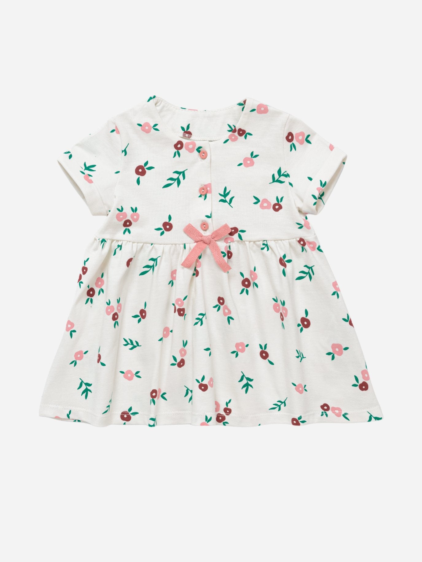 Baby Girl White Short Sleeve Summer Dress - Artie Kids UK