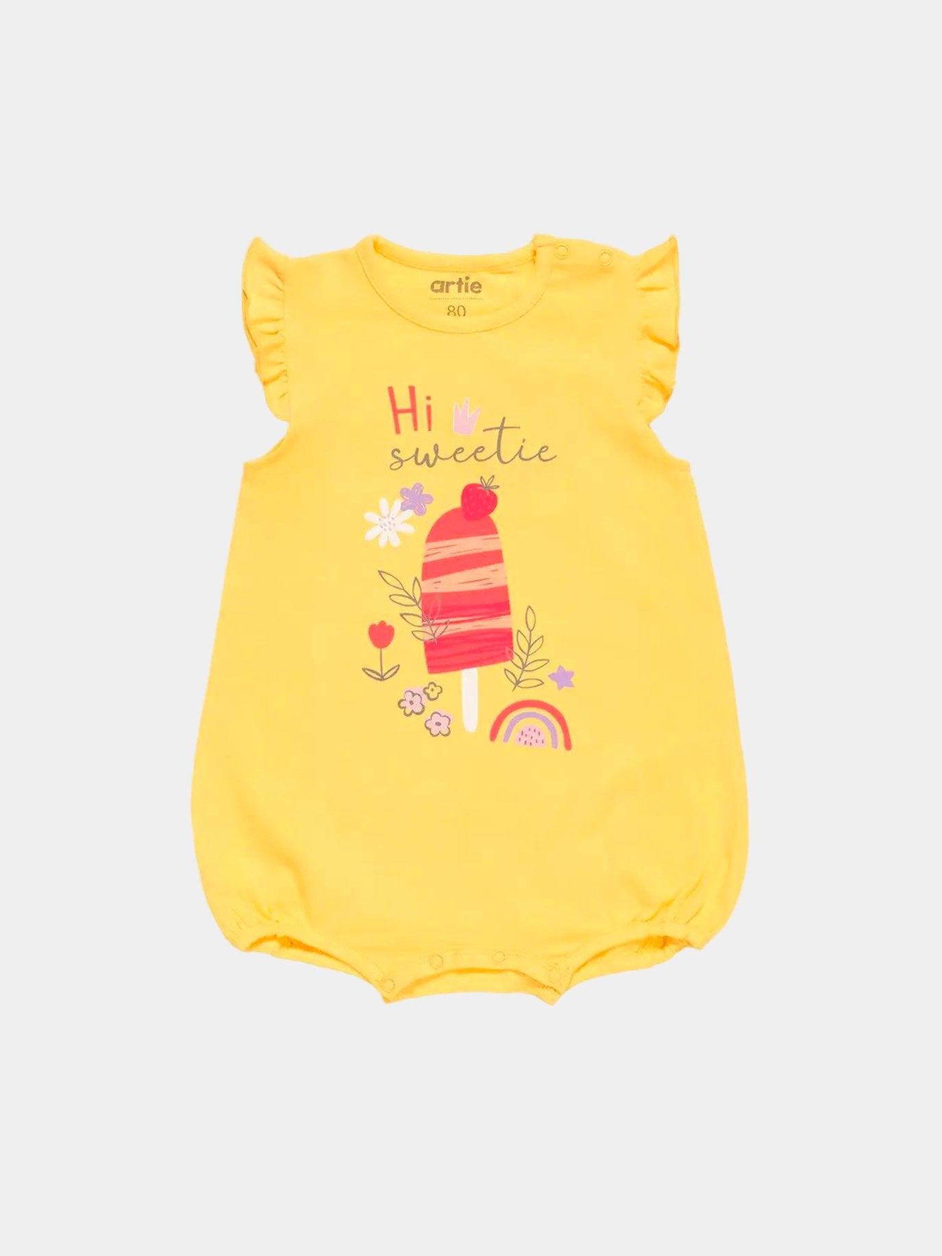 Baby Girl Yellow Romper - Artie Kids UK