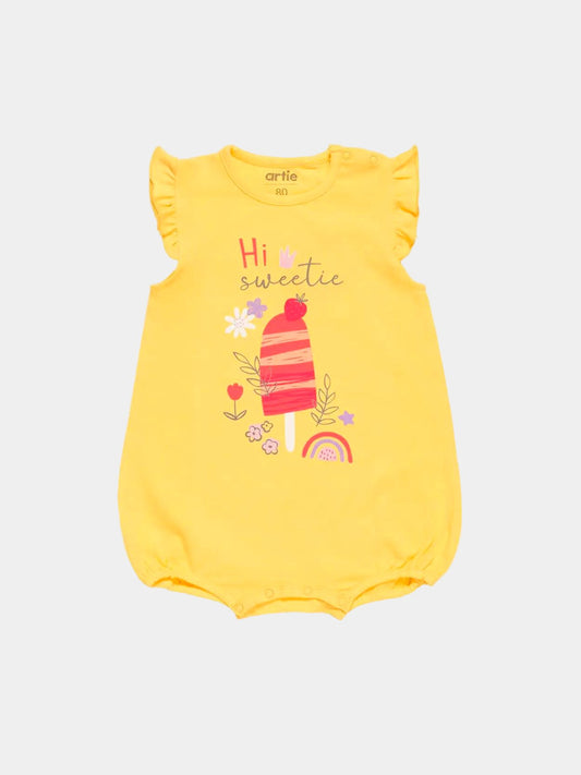 Baby Girl Yellow Romper - Artie Kids UK