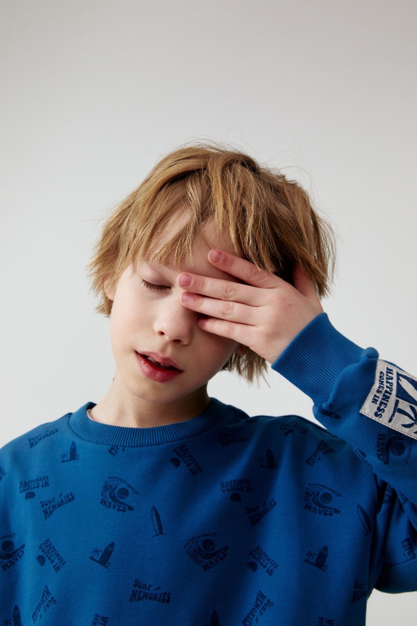 Boys Blue Printed Sweatshirt - Artie Kids UK