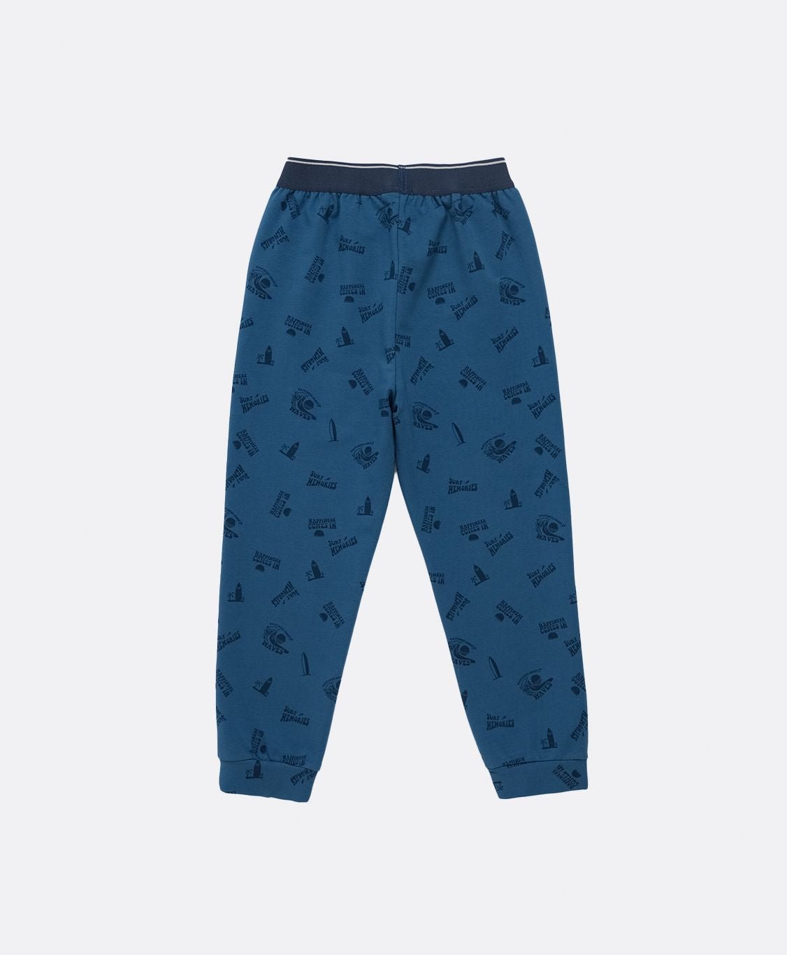 Boys Blue Printed Trousers - Artie Kids UK