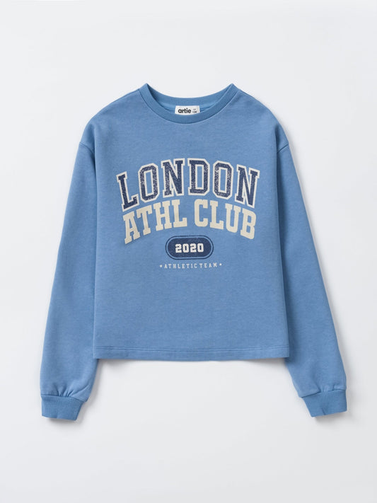 Girls Blue Sweatshirt - Artie Kids UK