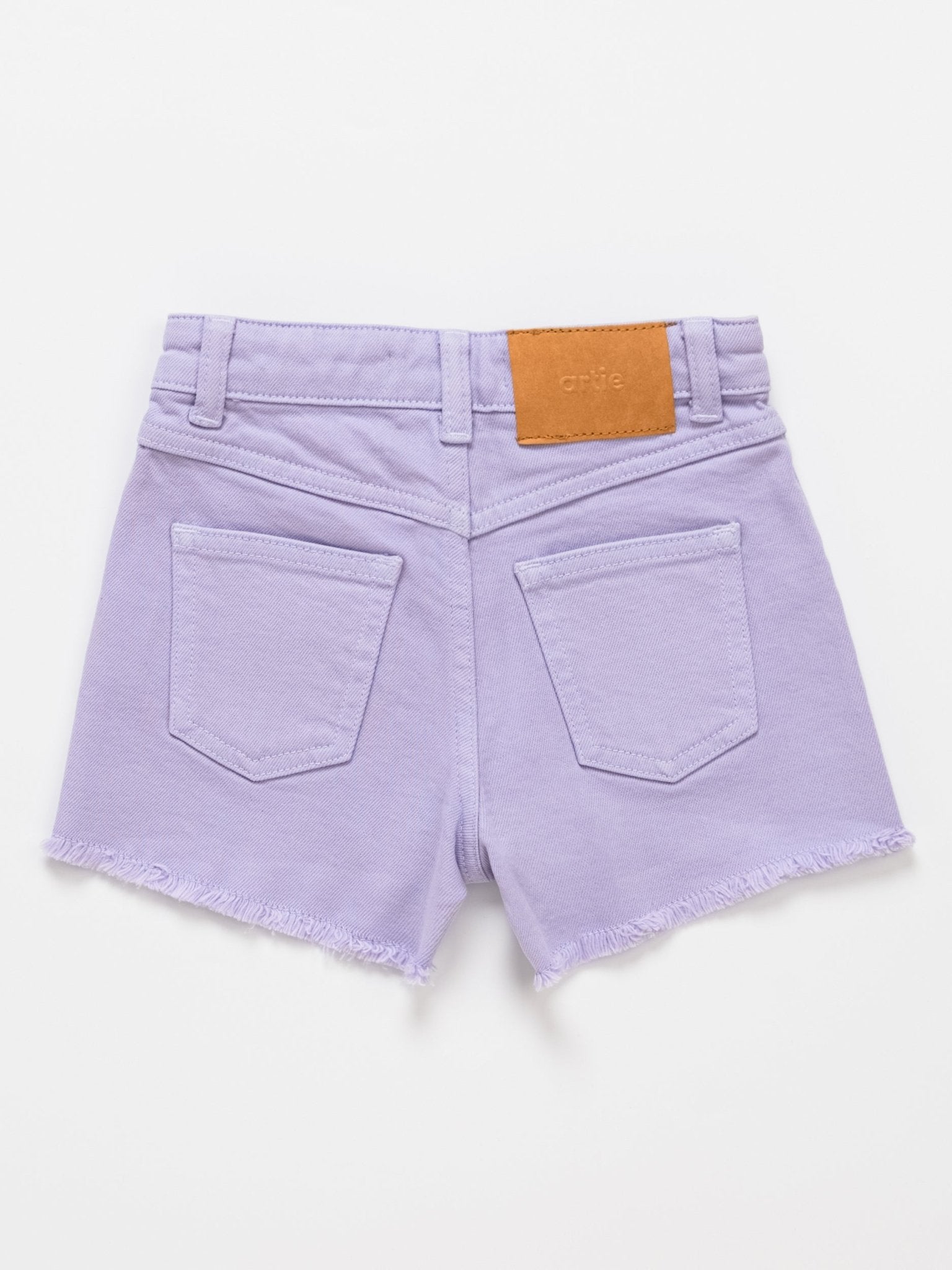 Girls Purple Denim Short - Artie Kids UK