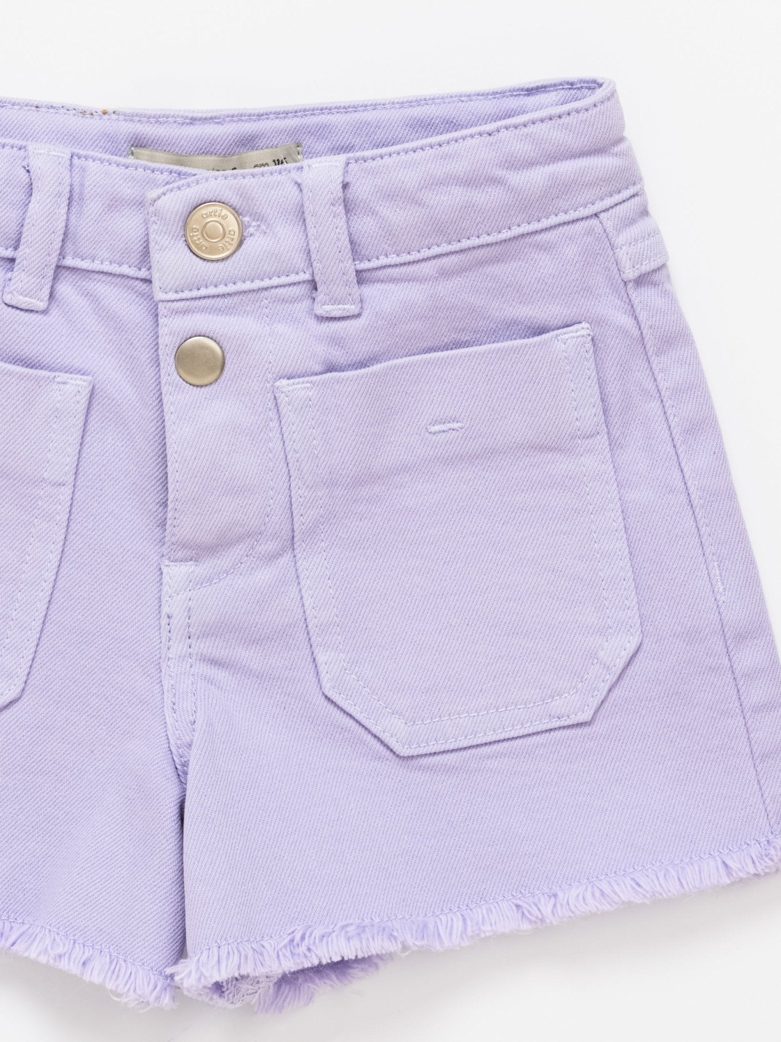 Girls Purple Denim Short - Artie Kids UK